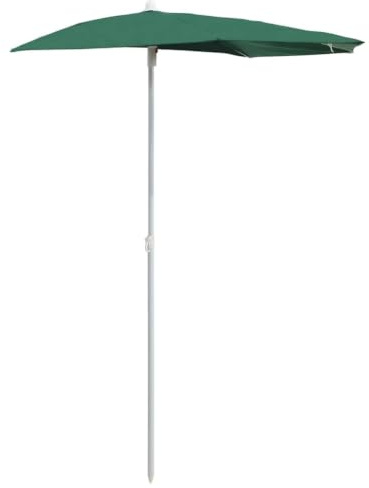 vidaXL Halb Sonnenschirm Ampelschirm Gartenschirm Strandschirm Schirm mit Mast