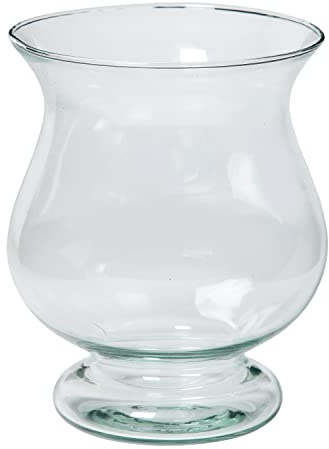 INNA-Glas Glas Pokalvase ZANIYE mit Fuß, transparent, 20 cm, Ø 17 cm | Tischvase