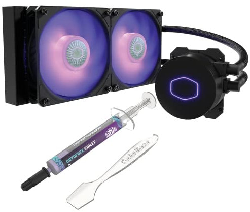 Cooler Master MasterLiquid ML240L RGB V2, raffreddamento a liquido CPU AIO Close-Loop, pompa a doppia camera Gen3, radiatore da 240 mm, SickleFlow 120 PWM ARGB, AMD Ryzen AM5/AM4, Intel LGA1700/1200