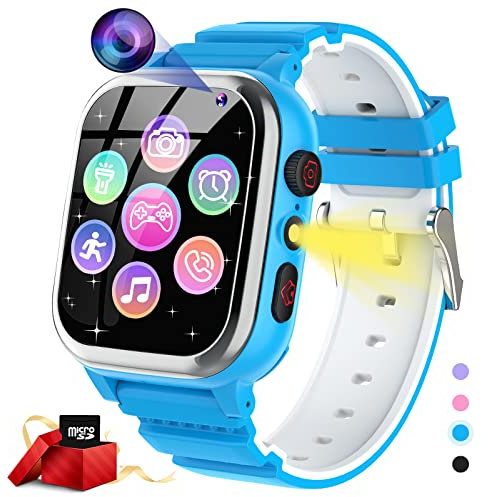 JUBUNRER Orologio Smartwatch Bambini 26 Giochi Telefono Contapassi Calorie SOS Orologio Bambino Bambina Fotocamera HD Musicale Video Regalo Ragazzo Ragazza 3-12 Anni Regali Natale Compleanno