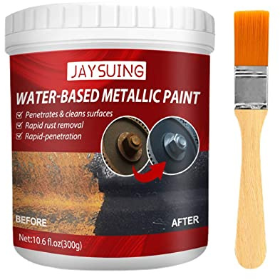 Maodom Rostlöser Metall,Water- Metal Rust Remover,Metall-Rostentferner Auf Wasserbasis,Auto Entrostung Mit Bürste, Multifunktionales Lack Anti Rost Chassis Rostkonverter ?300G?