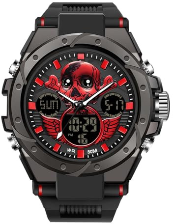 RORIOS Relojes Digital para Hombre Deportivos Relojes de Pulsera con Alarma Reloj Multifuncional Militar para Hombre