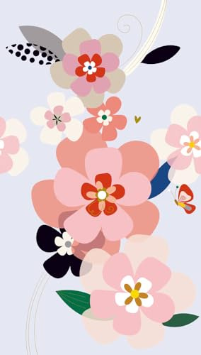 A.S. Création Non-Woven Wallpaper Flowers in Pink, Lilac and Black - Wall Wallpaper for Various Rooms - XXL Wall Picture 2.80 m x 1.59 m