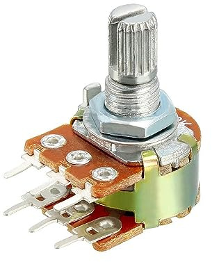 5pcs 20% 0,05W WH148 15 Mm 6 Pin -Wellenverstärker Dual Linear Taper Rotary Potentiometer -Widerstände Für Arduino,10K Ohm