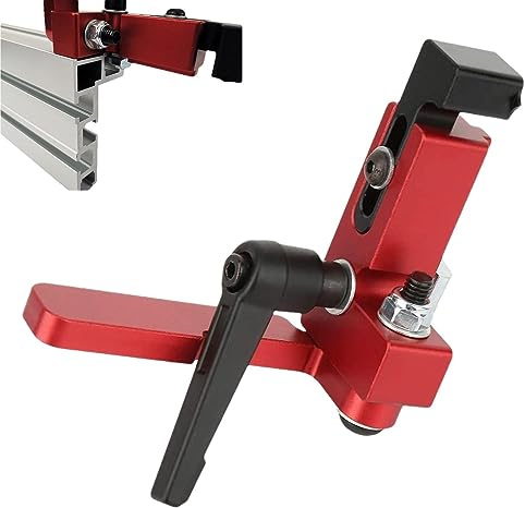 Besreey Gehrungsschienenstopper, Anschlagblöcke für die Holzbearbeitung | Gehrungsschienenzaun aus Aluminiumlegierung,Genaue Längenanschlagblöcke zur Begrenzung der Länge von Holzarbeiten
