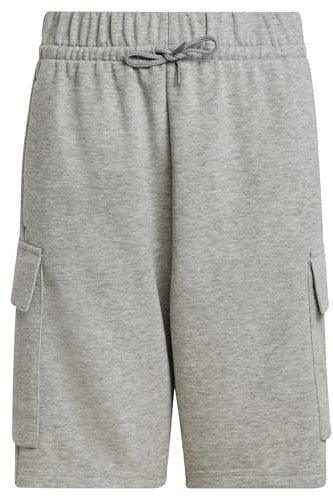 adidas Unisex Kinder Essentials Cargo Shorts, Medium Grey Heather/Black, 13-14 Years