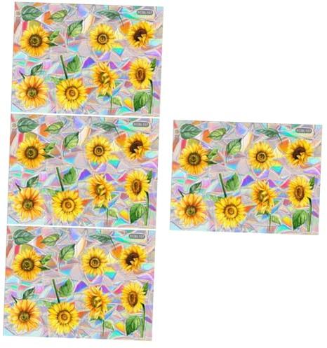 ABOOFAN 4sheets Privacy Window Film Window Cling Rainbow Film for Home Suncatchers for Decor Coverings Decorative Cling Sticker