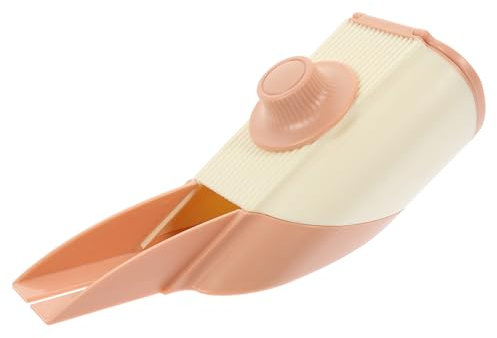 Yardwe Small Pet Feeder Hanging Hamster Feeder Refillable Anti-tipping Food Dispenser for Rabbits and Cats, Coral Pink, Quick-add Feeding Tool Without Tray