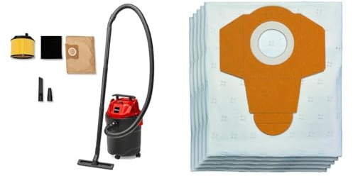 Einhell Nass-Trockensauger TC-VC 1820 (1.250 Watt, 180 mbar Saugleistung, 20 L Auffangbehälter, Blasanschluss, Tragegriff, inkl. Düsen, Filter, Schmutzfangsack und 5x Vliesbeutel)