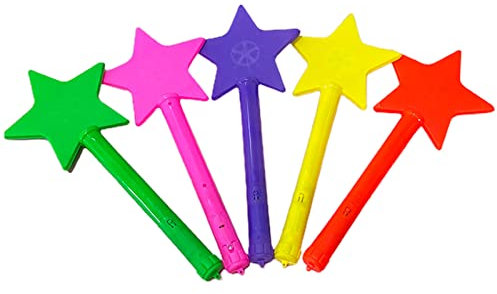 CAZSTYK 5 Stücke Leuchten Sticks Für Party Star Glow Zauberstab Led Glow Stick Led Stick Stern Leuchten Zauberstab Glow In The Dark Party