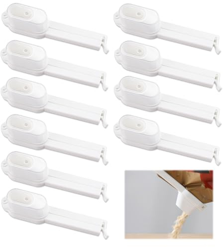 Clips para bolsas con boquilla de vertido, clip de sellado de boquilla de bolsa con boquilla de vertido, clips de aperitivos con boquilla de vertido para líquido, harina, aperitivos (10)