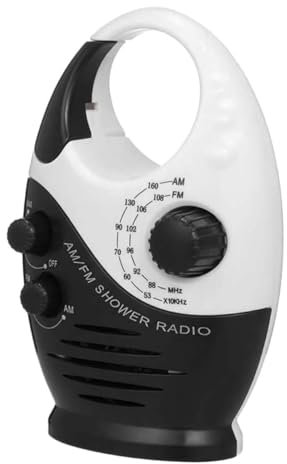 HOMSFOU Duschradio Am/fm Tragbares Kleiner Radio mit Einstellbarer Lautstärke Audiogerät fürs Badezimmer und Outdoor