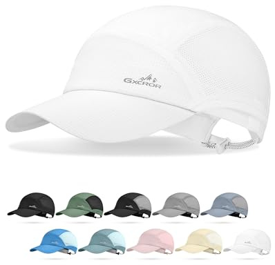 GXCROR Performance Baseball-Cap für Damen & Herren – UPF 50+ Sportkappe, Leicht & Schnelltrocknend für Golf, Wandern, Gym | Adjustierbarer Sonnenschutz mit Reflektivem Logo