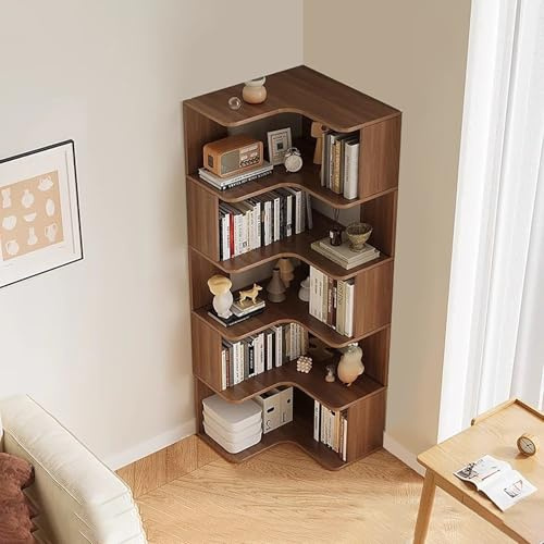 Modern L-Shaped 6-Tier Bookshelf, Freestanding Display Shelf for Home, Office & Living Room, Stylish Storage nizer, Space-Saving Etagere Unit