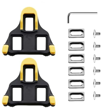 Omnikryp SPD Cleats für Fahrradschuhe, Kompatibel mit Shimano SPD SL Cleats, rutschfest, Hochleistungs, Pedalklampen, für Rennräder und Indoor Bikes