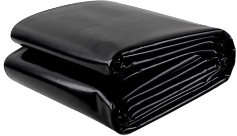 Revêtement d'étang en polyéthylène haute densité 0,2 mm d'épaisseur – Membrane flexible imperméable résistante aux UV pour piscines extérieures et jardins aquatiques – Doublure préformée pour bassin
