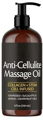 Elovelle anti-cellulit massageolja, Mortaine uppstramande kroppsmassageolja med kollagen och stamceller med uppstramande effekt, återfuktar huden, för ben, höft, arm och mage,240ML