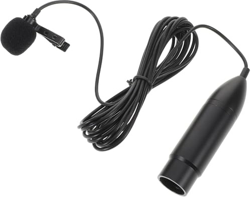 Mikikit Portable Lavalier Microphone Reliable Metal Build with 48v Xlr Three-pin Interface and Sponge Plastic Design for Speeches and Recordings, Suitable for Professional and Amateur
