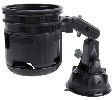 Alomejor Portavasos Plegable para Coche, Soporte para Bebidas con Ventosa Ajustable para Salpicadero, Universal para Todos los Vehículos, Diseño Duradero de ABS y Silicona