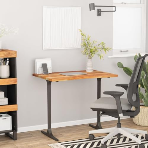 XHNIFBN Schreibtischplatte 100x60x2,5 cm Akazie Massivholz Ergoform für Laptop Arbeitstisch Büro Homeoffice & Esstisch Couchtisch Platte