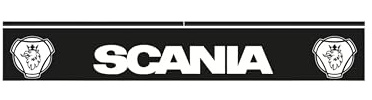 Paraspruzzo LUNGO ruote posteriorei neri logo bianco in Gomma morbida | Compatibili Camion SCANIA MISURE 35 CM ALTEZZA PER 240 CM LUNGHEZZA.GRIFONE