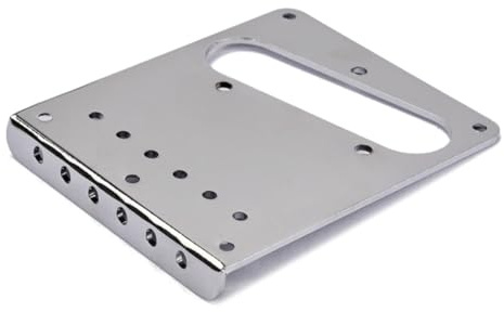 Bridge Plate, Steel 6-String Humbucker Mounting Base | Silver Finish, Easy Install, 98x80mm Cutout for Full-Size Pickups, Replacement Part