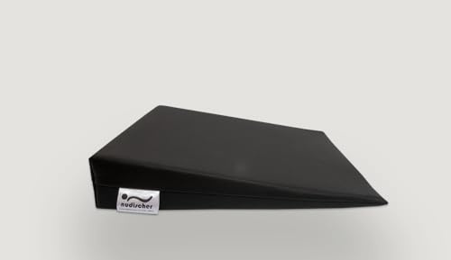 nudischer Sitzkeil | orthopädisches Keilkissen | 38x38x7,5 cm Farbe: schwarz | Bezug: Kunstleder | Deutsche Produktion