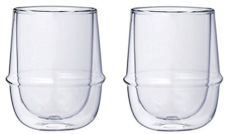 Double-Walled Kinto Kronos Cup - Maintains Temperature - Prevents Condensation - Set of Two by Kinto