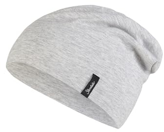Sterntaler OCS Beanie Melange – Unisex Baby Mütze aus Melange-Singlejersey (Bio) – weiche Kopfbedeckung mit Zwei Tragevarianten – lässige Übergangsmütze für Babys & Kinder – grau Melange, Gr. 55