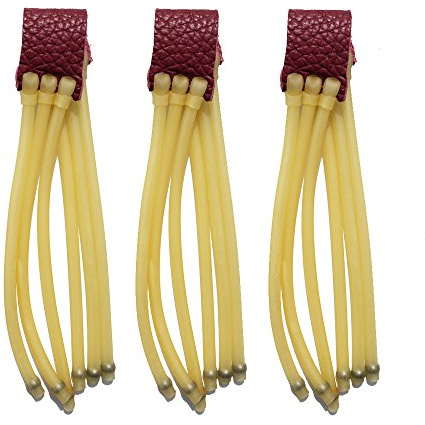 SHARROW 6pcs Lance-Pierre Bande de Caoutchouc Tube pour Catapulte Antidérapant en Latex Extérieur Chasse (Rouge)