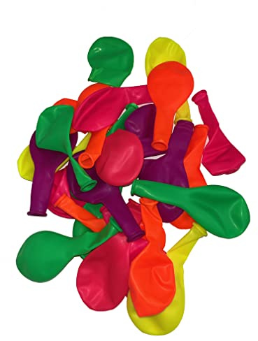 - 50 Ballons - 29cm - NEON Bunt für Luft & Helium geeignet - Latex Luftballons für Geburtstage, Kindergeburtstage, Partys, Hochzeiten und Feste, Luft & Helium geeignet - Partyloon