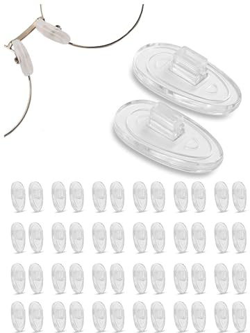 SPORTS WORLD VISION Brillen-Nasenpads | Hochwertige weiche A-förmige Nasenpads aus Silikon für Brillen | 13mm Push-in Brillenkissen im 25er-Pack