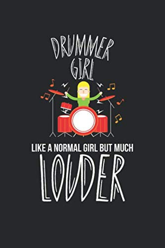 Notenheft: Das Notenbuch für alle Schlagzeuger ♦ über 100 blanko Seiten im 6x9 Format zum niederschreiben deiner besten Songs und Lieder ♦ Motiv: Drummer girl 10