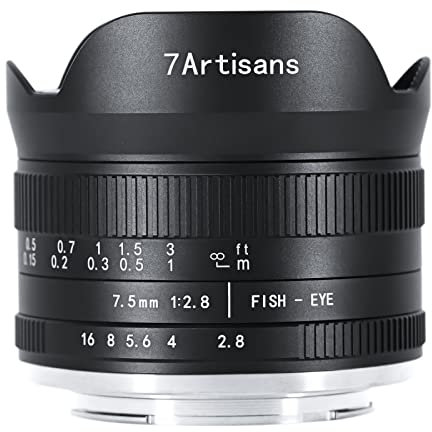 7artisans 7.5mm f2.8 Mark II APS-C Fisheye Wide Angle Manual Fixed Lens for Panasonic Micro 4/3 MFT Mirrorless Camera G1 G2 G3 G5 G6 G7 GF1 GF2 GX1 GX7 GM1 GM5 GH1 GH4 GH5