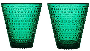 Iittala Kastehelmi Trinkglas, 30 cl, 2er-Set, Emerald Grün