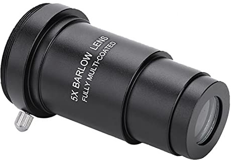 1,25 Pouces 5X Lentille de Barlow Accessoires de Télescope en Alliage D'aluminium Lentille de Barlow Télescopes Multicouches Oculaire Lentilles de Télescope Noires Filetage M42