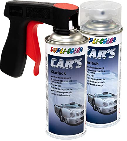 Klarlack Lack Spray Car's Dupli Color 385858 glänzend 2 X 400 ml mit Pistolengriff