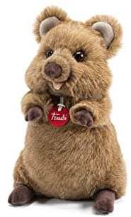 Trudi Quokka Arturo Mascotte en Peluche, Cadeau de Noël et d'anniversaire. | 18x30x18cm M | Animaux Exotiques tropicaux | modèle 27145, Marron