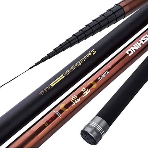 Generic Power Hand Pole Angelrute Ultra Hard Super Light Extra Long High Carbon 9 m, 10 m, 11 m, 12 m Teleskoprute Stick Ersatzspitze (10 m)