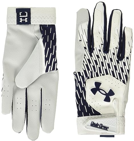 Under Armour Clean Up - Guanti da baseball da uomo, taglia S, colore: bianco/blu scuro/blu notte