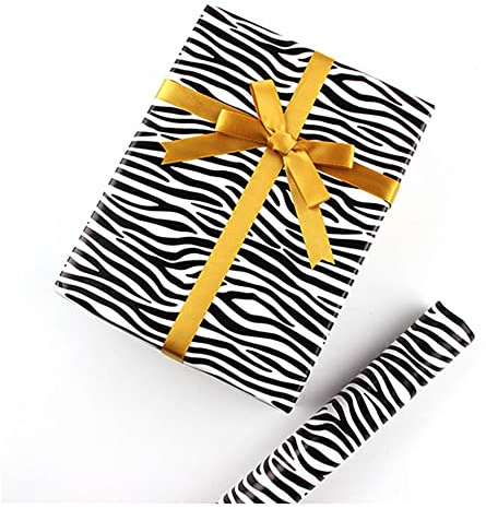 GIVBRO Lot de 5 rouleaux de papier cadeau imprimé léopard pour emballage de bouquet de fleurs d'origami (#F)