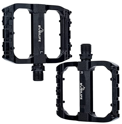 2 lager mountainbike-pedaler – MTB-pedaler cykel platta pedaler aluminium 9/16 tum förseglat lager lätt plattform för Road Mountain BMX MTB-cykel