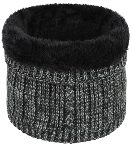 TAGVO Halswärmer Schlauchschal Herren, Winter Thermo Fleece Nackenwärme Loop Schal, Weich Elastisch Ski Schal Fleece Neck Gaiter Winddichter Ski Halswärmer für Damen und Herren Outdoor Sport