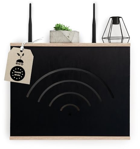 MOE UHANE Router Schrank - Router Aufbewahrungsbox - Router Verstecken - Router Box - Wall Box - Wallboxen - WLAN Regal - WiFi Schrank - Made in EU