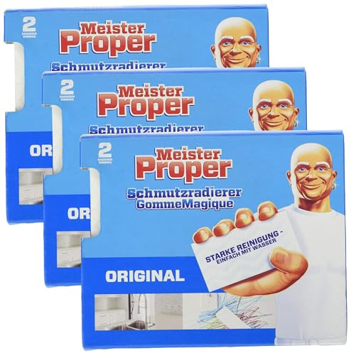 Meister Proper Schmutzradierer (6er Pack) Original, Radierschwamm Für Strahlende Oberflächen