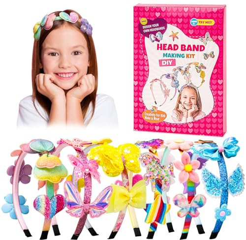 JOYSAL Haarreifen Mädchen, Haarreifen Selber Machen Mädchen, Bastelset Mädchen, Bastelset Kinder ab 5 Jahre, Ostergeschenk Mädchen Geschenk 5 6 7 8 9 10 Jahre