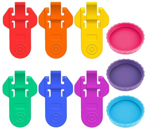 6 abrelatas, 3 tapas, tapas de latas de cola, abrelatas de cerveza coloridas, abrelatas con pestaña, accesorios de herramientas para abrelatas de bebidas, herramientas auxiliares para abrelatas