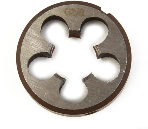 Besttoolifes G3/8–19 britisches Rohrgewinde, G Schneideisen (fünf Löcher) Hochleistungsrohrgewinde, runde Schneideisen für 1/8 1/4 3/8 1/2 3/4 HSS Hochgeschwindigkeitsstahl (G3/8-19)