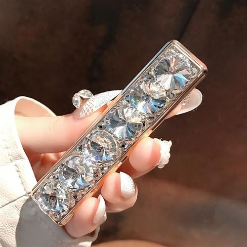 BXFFFCEO Accendino elettronico antivento, mini accendino elettrico, ricaricabile tramite USB, accendino al plasma leggero con design decorativo femminile e strass brillanti in colore B