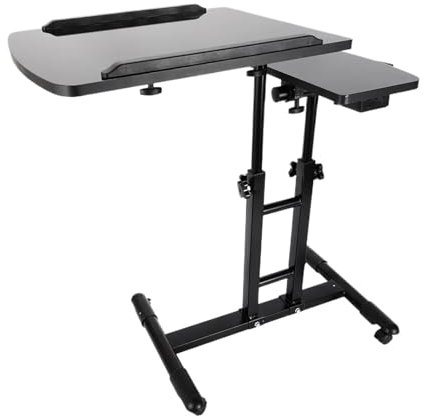 LFYDYKJ Table De Lit sur Roulette Table de Bureau à Plateau réglable, Poste de Travail Roulant, Table de lit avec roulettes, canapé, Bureau Mobile Roulant pour Chambre, Canapé